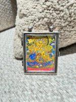 Handcrafted Vaishravana Pendant Necklace – Wealth King of Tibetan Buddhism, Spiritual Wealth Amulet, Tibetan Jewelry - Image 2