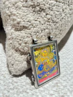 Handcrafted Vaishravana Pendant Necklace – Wealth King of Tibetan Buddhism, Spiritual Wealth Amulet, Tibetan Jewelry - Image 3
