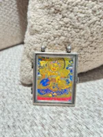 Handcrafted Vaishravana Pendant Necklace – Wealth King of Tibetan Buddhism, Spiritual Wealth Amulet, Tibetan Jewelry