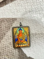 Handcrafted Amitabha Buddha Pendant Necklace – Buddhist Artwork, Spiritual Amulet, Tibetan Jewelry - Image 2