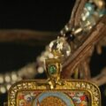 Handcrafted Thangka Pendant Inspired by Vajrapāṇi (Wrathful Protector Form) – Blue Guardian Buddhist Iconography - Image 3