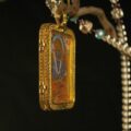 Handcrafted Thangka Pendant Inspired by Vajrapāṇi (Wrathful Protector Form) – Blue Guardian Buddhist Iconography - Image 4