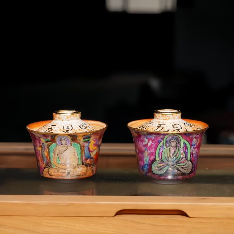 Hand-Painted Heritage Porcelain Tea Cups