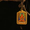 Handcrafted Alms-Bowl Holding Buddha Thangka Pendant Necklace – Traditional Tibetan Buddhist Art Piece, Ideal for Collection & Decoration