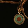 Handcrafted Circular Mantra Mandala Thangka Pendant Necklace