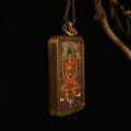 Handcrafted Dragon-Framed Deity Thangka Pendant Necklace – Traditional Tibetan Buddhist Art Piece, Ideal for Collection & Decoration - Image 5