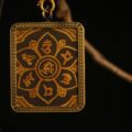 Handcrafted Lotus Mantra Mandala Thangka Pendant Necklace – Traditional Tibetan Buddhist Sacred Symbol Art, Ideal for Collection & Decoration - Image 2