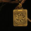 Handcrafted Lotus-Seated Deity Thangka Pendant Necklace – Traditional Tibetan Buddhist Art Piece, Ideal for Collection & Decoration - Image 4