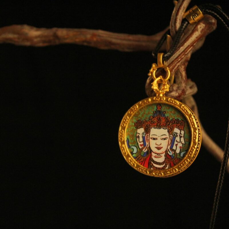 Bodhisattva Thangka Pendant Necklace