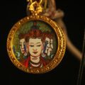 Handcrafted Multi-Faced Bodhisattva Thangka Pendant Necklace – Traditional Tibetan Buddhist Iconographic Art, Ideal for Collection & Decoration - Image 2