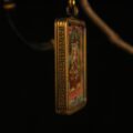 Handcrafted Peaceful Deity Thangka Pendant Necklace – Traditional Tibetan Buddhist Art Piece, Ideal for Collection & Decoration - Image 6