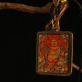 Handcrafted Wrathful Protector Thangka Pendant Necklace