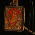 Handcrafted Wrathful Protector Thangka Pendant Necklace – Traditional Tibetan Buddhist Guardian Art, Ideal for Collection & Display - Image 2