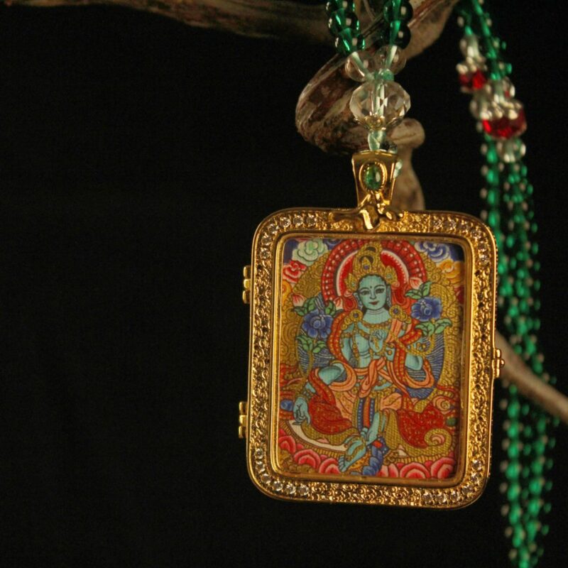 green-tara-thangka-pendant
