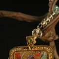 Manjushri Thangka Pendant – Handcrafted Tibetan Buddhist Art Inspired by Wisdom - Image 5