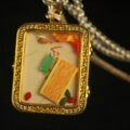 Manjushri Thangka Pendant – Handcrafted Tibetan Buddhist Art Inspired by Wisdom - Image 4