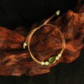 The "Forest Spirit": Green Jade & Botanical Dainty Bracelet | Spiritual Renewal & Vitality (Hand-Woven) - Image 5