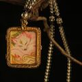 The Enchanting Kitsune: Sleeping Fox Spirit Locket | Hand-Painted Crystal & Gold Love Talisman - Image 2