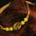 The "Eternal Sunshine": Yellow Jade & Botanical Flower Dainty Bracelet | Solar Plexus Healing (Hand-Woven) - Image 2