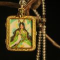 The "Lucky Dancer": Festive Fox Spirit Thangka Locket | Happiness & Good Fortune (Japanese Style) - Image 2
