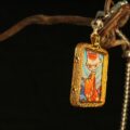 The "Lucky Dancer": Festive Fox Spirit Thangka Locket | Happiness & Good Fortune (Japanese Style) - Image 4