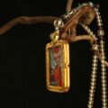 The "Lucky Dancer": Festive Fox Spirit Thangka Locket | Happiness & Good Fortune (Japanese Style) - Image 5