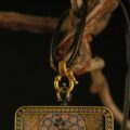Golden Abundance Thangka Pendant – Himalayan Buddhist Art - Image 3