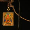 The "Enlightened One": Shakyamuni Buddha Thangka Locket | Peace & Grounding (Gau Box) - Image 2