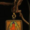 The "Enlightened One": Shakyamuni Buddha Thangka Locket | Peace & Grounding (Gau Box) - Image 3