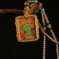 The "Divine Feminine": Green Tara Thangka Locket | Gold & Crystal Gau Box (Goddess of Swift Action) - Image 2