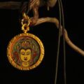 The "Emerald Gaze": Green Tara Round Necklace | Swift Protection (Portrait) - Image 2