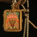 The "Face of Glory": Kirtimukha Thangka Locket | Consumer of Negativity (Totem) - Image 2
