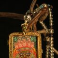The "Face of Glory": Kirtimukha Thangka Locket | Consumer of Negativity (Totem) - Image 3