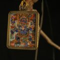 Mahakala Thangka Pendant – Handcrafted Tibetan Buddhist Protector Art - Image 2