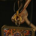 Mahakala Thangka Pendant – Handcrafted Tibetan Buddhist Protector Art - Image 3
