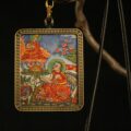 The Mandala Offering: Hand-Painted Micro Thangka Pendant | Silver-Clad Copper Amulet for Gratitude & Wisdom - Image 2