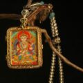 The "Sword of Wisdom": Manjushri Thangka Locket | Gold & Crystal Gau Box (Intellect & Clarity) - Image 2