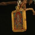 The "Sword of Wisdom": Manjushri Thangka Locket | Gold & Crystal Gau Box (Intellect & Clarity) - Image 6