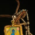 The "Supreme Healer": Medicine Buddha Thangka Locket | Health & Wellness Amulet (Lapis Lazuli Blue) - Image 3