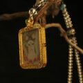 The "Mystic Kitsune": Royal Fox Spirit Thangka Locket | Gold & Crystal Gau Box (Love & Charisma Charm) - Image 5