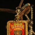 The "Red Warrior": Wrathful Protector Mask Locket | Courage & Anti-Fear (Gau Box) - Image 3