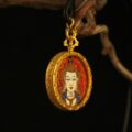 The "Circle of Compassion": Chenrezig Round Necklace | Daily Kindness (Gold Frame) - Image 4