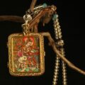 The "Sacred Elephant Rider": Samantabhadra Thangka Locket | Gold & Crystal Gau Box (Strength & Stability) - Image 2