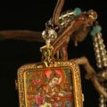 The "Sacred Elephant Rider": Samantabhadra Thangka Locket | Gold & Crystal Gau Box (Strength & Stability) - Image 3