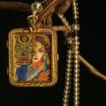 The "Mystic Duality": Mask & Maiden Thangka Locket | Balance of Power (Yin Yang Art) - Image 2