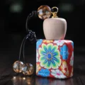 Hand-Painted Ceramic Essential Oil Diffuser Bottle | Portable Aromatherapy for Car & Home