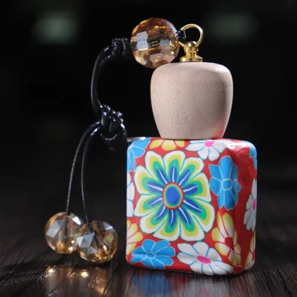 Hand-Painted Ceramic Essential Oil Diffuser Bottle | Portable Aromatherapy for Car & Home