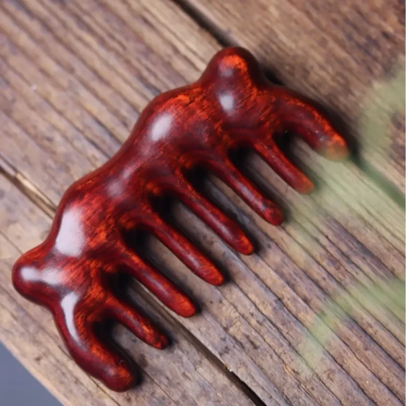 Rosewood Scalp Massage Comb - Cat Ear Gua Sha Tool