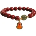 Handcrafted Natural Red Cinnabar Bracelet Gourd (Hulu) Amulet for Protection & Prosperity