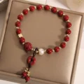 Cinnabar Safety Buckle Bracelet - Luck & Protection